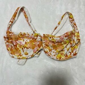 L*Space Yellow Floral Bikini Top